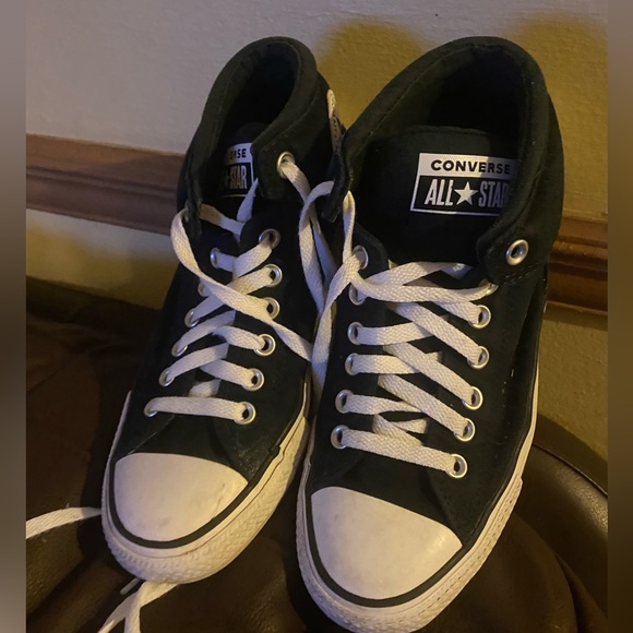 Converse mid tops sneakers gentle used men’s Chuck Taylor - Picture 2 of 4
